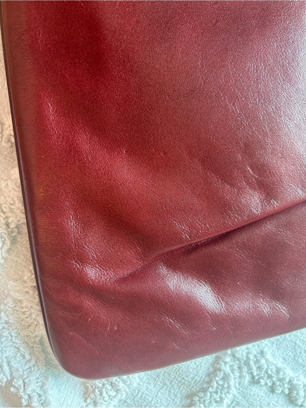 Vintage Burgundy Leather Aigner Clutch - Picture 14 of 14